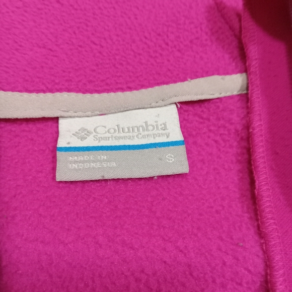 Women's Pink Columbia Full-Zip Fleece Hoodie/ Hooded Jacket * Size: Small - Picture 5 of 7
